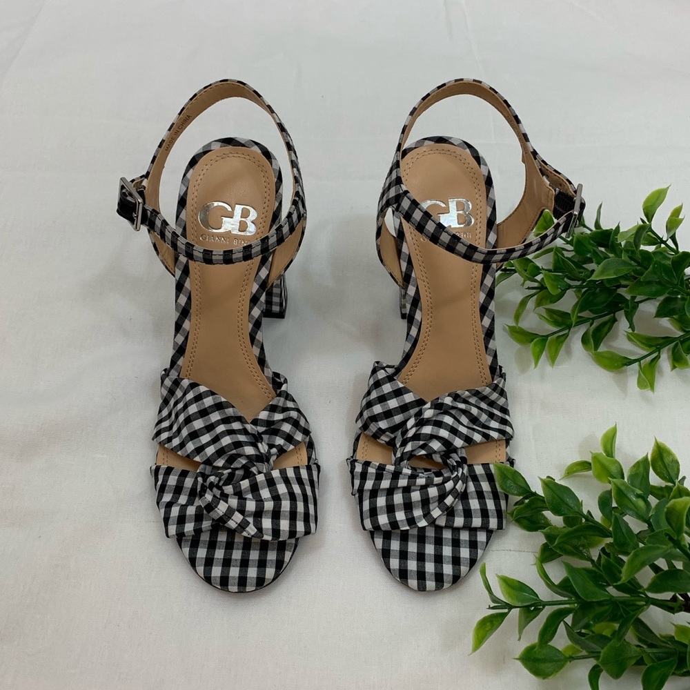 Gianni Bibi heeled plaid sandals